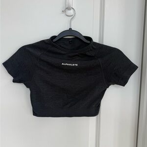 Alphalete Charcoal Athletic Crop Top